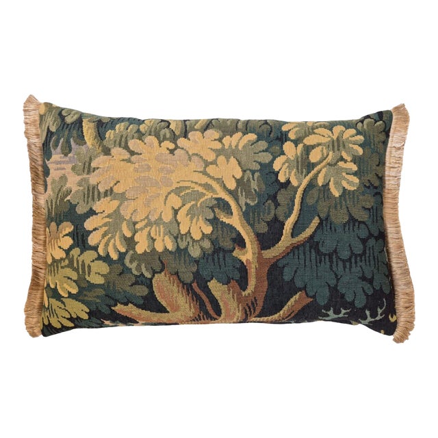 Verdure Foliage II Tapestry Cushion With Feather Filler - 38x55cm (15"x22") For Sale