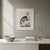 Great Bustard Bird is an elegant black-and-white fine art print reproducing the character of an antique natural-history...