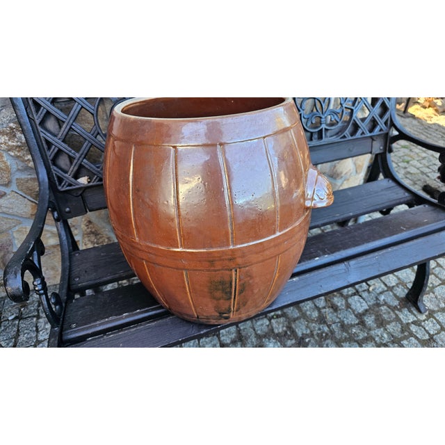 Vintage Art Deco Clay Pot, 1950s For Sale - Image 3 of 12
