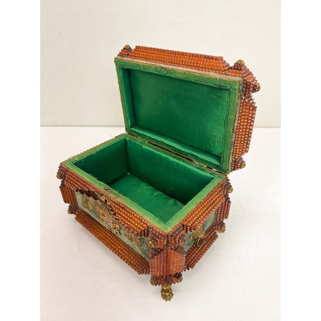 Antique Tramp Art Carved Wood Jewelry Box, Germany, 1895 For Sale - Image 16 of 18