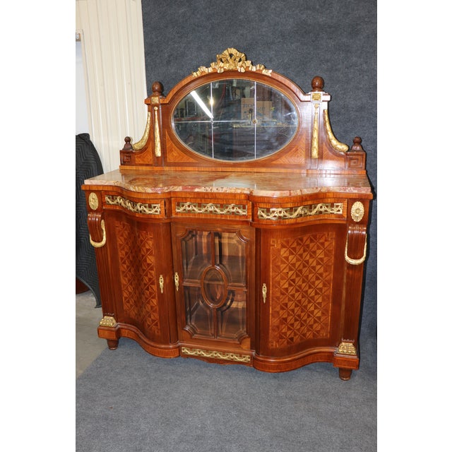 Late 19th Century Late 19th Century Companion Pair of French Gilt Bronze Mounted De Cooene Freres Attr. Buffets For Sale - Image 5 of 17