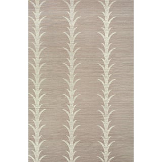 Sample - Schumacher X Celerie Kemble Acanthus Stripe Wallpaper in Haze For Sale