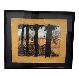 Ohlun Framed Painting, Circa 1991 For Sale