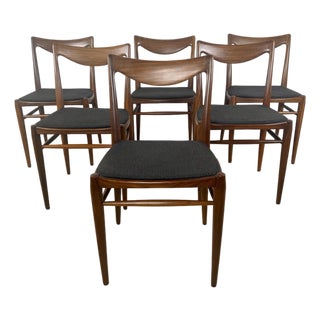 Set of 6 Norwegian Bambi Teak Dining Chairs by Rastad & Relling for Gustav Bahus For Sale