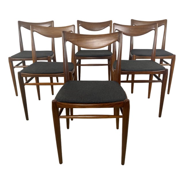 Set of 6 Norwegian Bambi Teak Dining Chairs by Rastad & Relling for Gustav Bahus For Sale