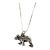 Wyoming Yellowstone National Park Bear Sterling Silver Vintage Charm on New 18 Inch Sterling Silver Necklace For Sale