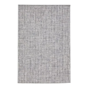 2010s Gray Contemporary Texture Hand Loomed Wool Rug With Strie Design