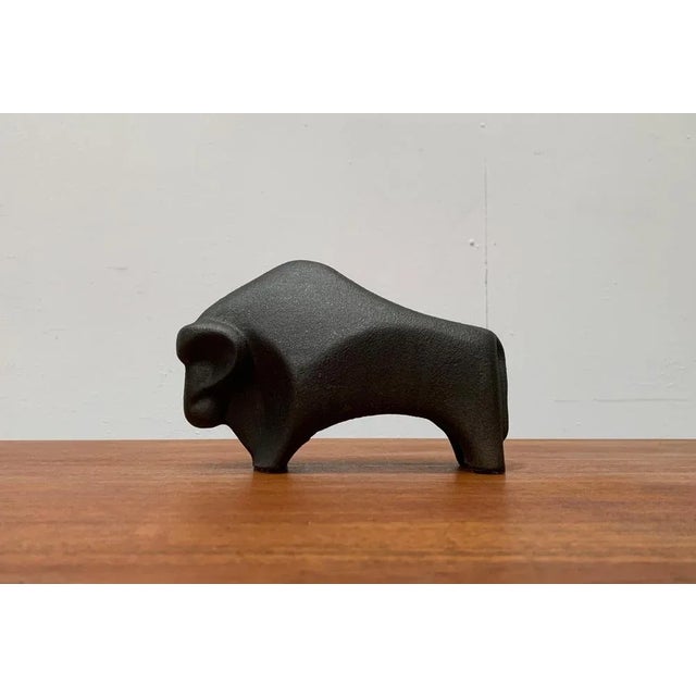 Vintage Cast Iron Bull Figurine For Sale - Image 16 of 17