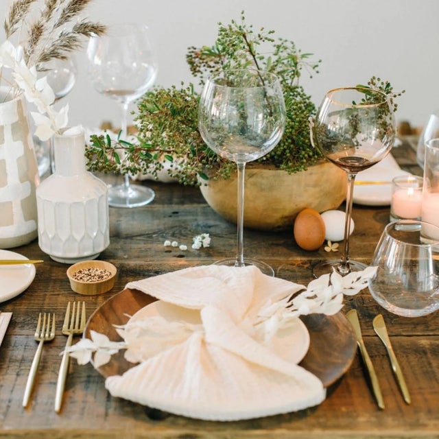 Farmhouse Organic Cotton Napkins - Cathedral, Set of 4 For Sale - Image 3 of 3