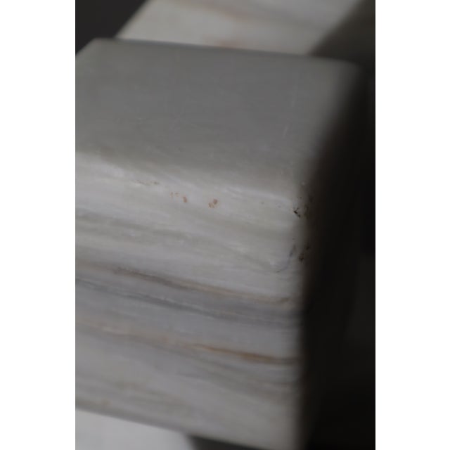 Double Cross Sculpture in White Italian Marble, 1980s For Sale - Image 10 of 18