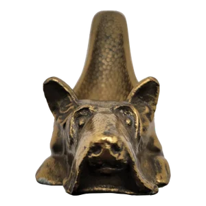Vintage Brass Scottish Terrier Pipe Holder Stand