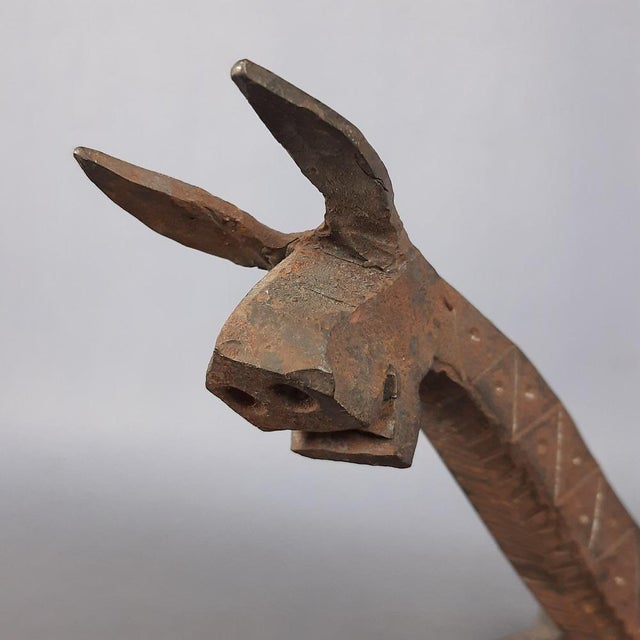 Wrought Iron Horse Hook Medieval Griffin Siena Sculpture by Simon Saronni For Sale - Image 11 of 16