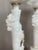 Vintage Carved Alabaster Floral Ring Candlestick Lamps - A Pair For Sale - Image 9 of 12