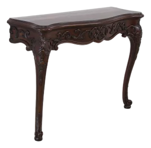 Maitland Smith Mahogany Louis XV Style Console Table