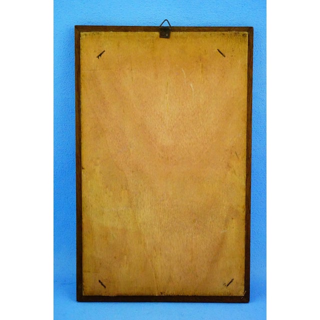 Vintage Ceramic Tile with Wooden Support, 1960s For Sale - Image 12 of 13