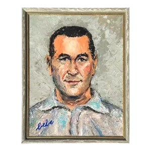 Vintage Original Abstract Oil Portrait on Board