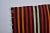 Vintage Mid-Century Turkish Striped Kilim Runner Rug in Orange, Red & Cream For Sale - Image 9 of 14