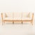 This danish mid-century sofa has a solid beech frame and is reupholstered with new natural linen fabric in light ivory....