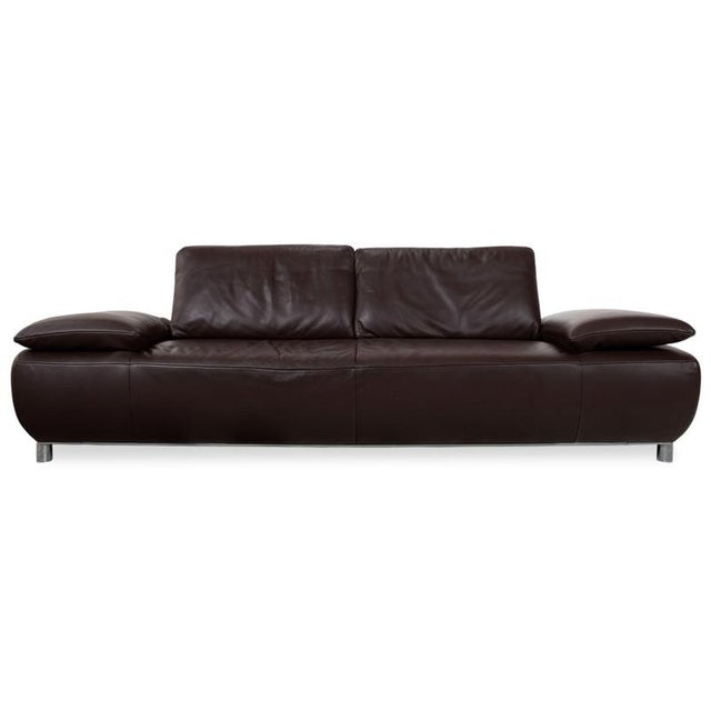 Volare Leather 3-Seater Brown Manual Function Sofa from Koinor For Sale - Image 17 of 17