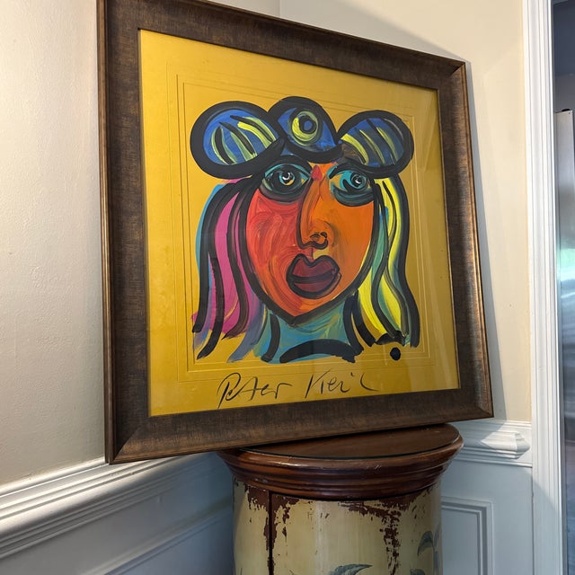 Outstanding Monumental Painting by Peter Robert Keil (born 1942) This piece is very large measuring depicting a orange...