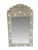 Shabby Chic Bone Inlay Blue Gray Floral Mirror For Sale - Image 3 of 8