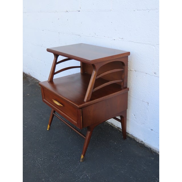 Mid 20th Century Kent Coffey Mid Century Modern Nightstands End Side Tables a Pair 6904 For Sale - Image 5 of 18