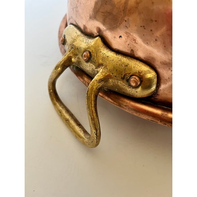 Antique Late 1800s French Handcrafted Copper Mixing Bowl For Sale In Dallas - Image 6 of 10