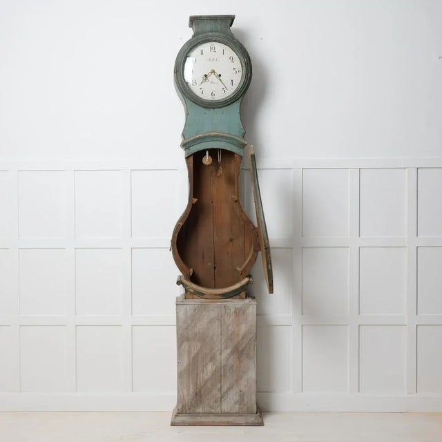 Antique Swedish Long Case Clock For Sale - Image 3 of 10
