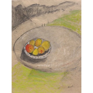 "Summer" Contemporary Still Life Charcoal Drawing on Paper by Artist Martha Holden For Sale