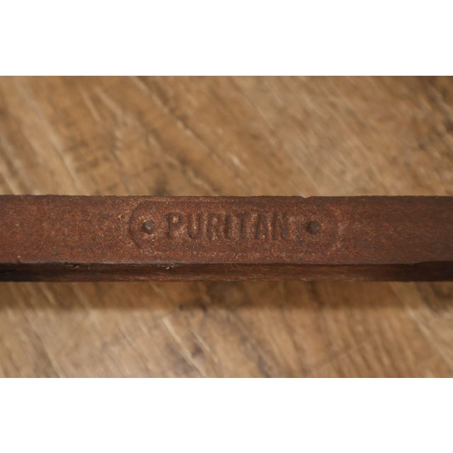 Puritan Federal Style Pair of Brass Andirons For Sale - Image 16 of 18