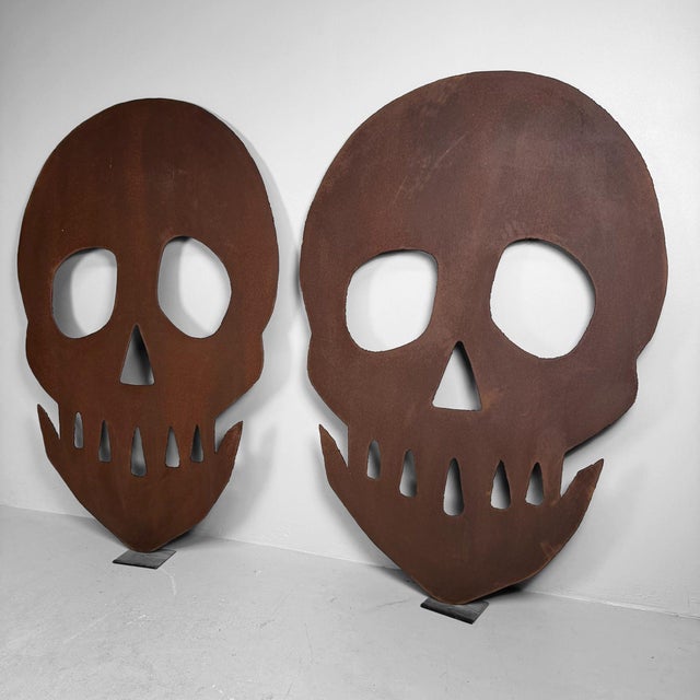Monumental Steel Skull Wall Decoration, 1990s For Sale - Image 10 of 18