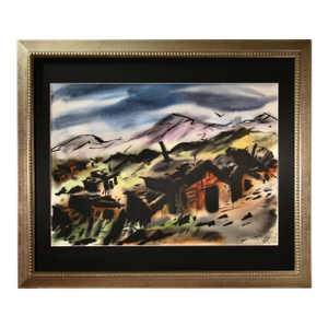 William Jack Laycox "The Abandoned Farm" Large Watercolor. C.1960 Painting