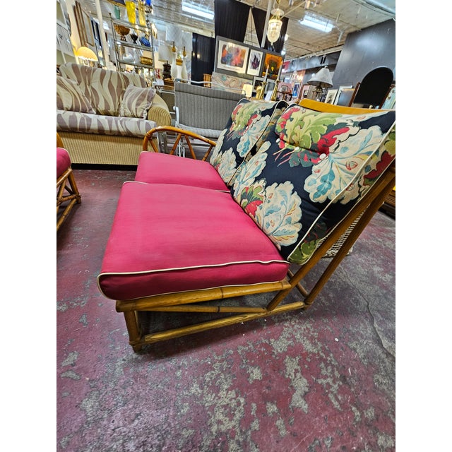 50’s Mid Century Modern Heywood Wakefield Bamboo 4 Piece Sectional