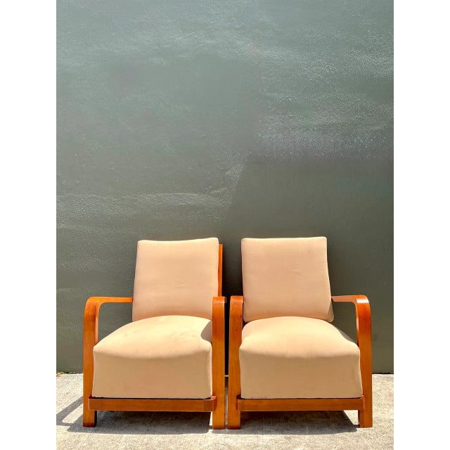 Vintage Art Deco Lounge Chairs - Pair For Sale In West Palm - Image 6 of 12