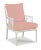 Casa Cosima Home Haven Outdoor Occasional Arm Chair in Canvas Blush with Canvas Buttercup Welt For Sale - Image 4 of 4