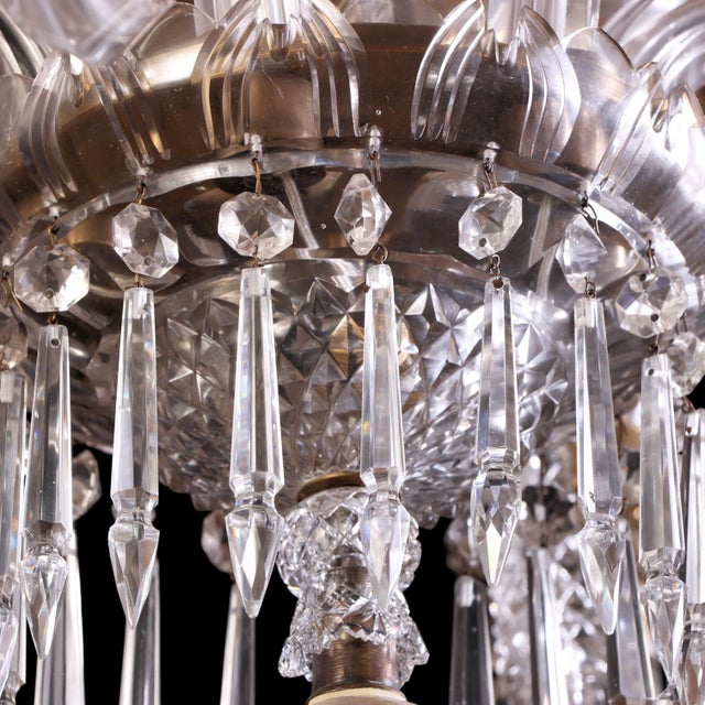 Victorian An Osler Style Cut Crystal Six-Arm Chandelier, C. 1900. For Sale - Image 3 of 10