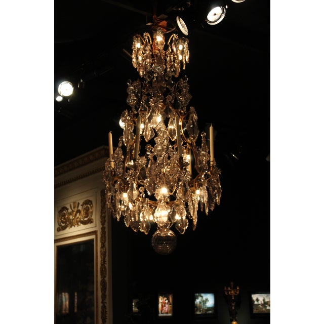 Antique French Chandelier, 1750, in Restored conditions. Designed before 1890 Up to 250V (Europe/UK Standard).The wiring...