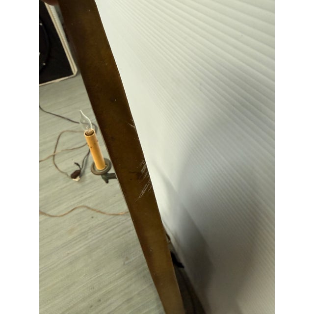 Oscar Bach Oscar Bach Brass Mirror With Lights For Sale - Image 4 of 12