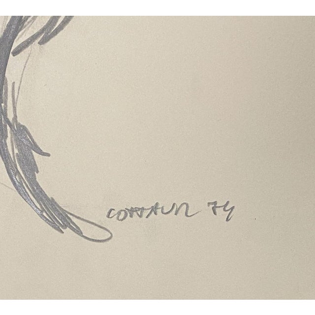 André Cottavoz, Lying Nude, 1974, Original Charcoal Drawing For Sale - Image 5 of 7