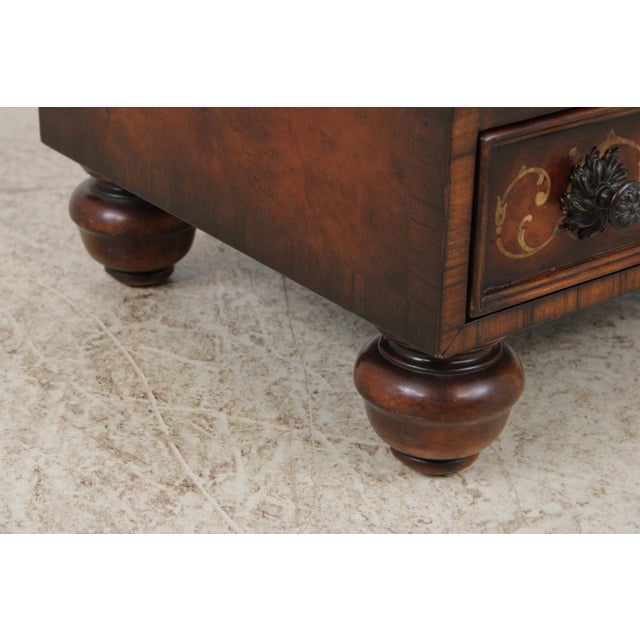 Brown Theodore Alexander Marquetry Inlaid Chest Semainier For Sale - Image 8 of 16