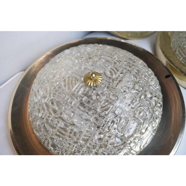 French Round Disk Wall Sconces or Ceiling Lights - A Pair For Sale In New York - Image 6 of 7