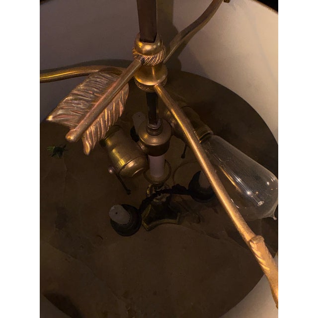Louis-Philippe Ormolu Antique Lamp With Tole Shade Wax Candles For Sale - Image 11 of 12
