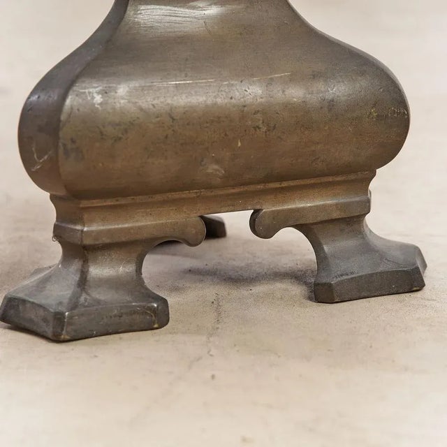 Antique Bronze Candlestick For Sale - Image 3 of 6