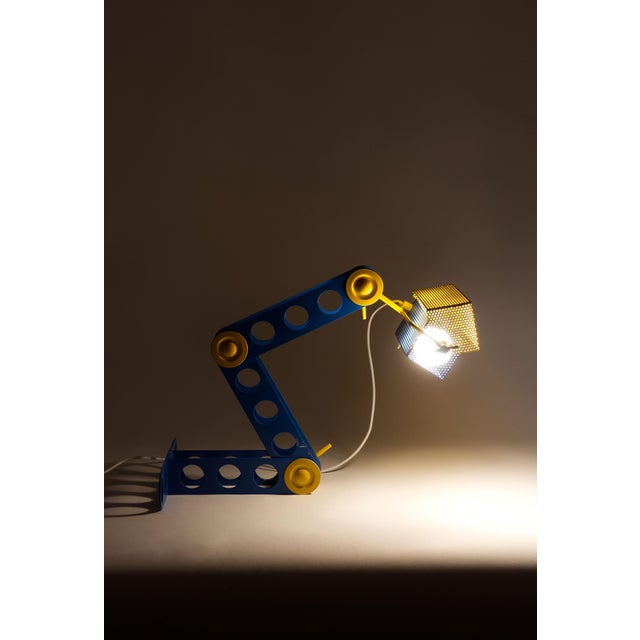 Adjustable Meccano Table Lamp by Lisola Che Non Cè, Italy, 1970s For Sale - Image 11 of 17