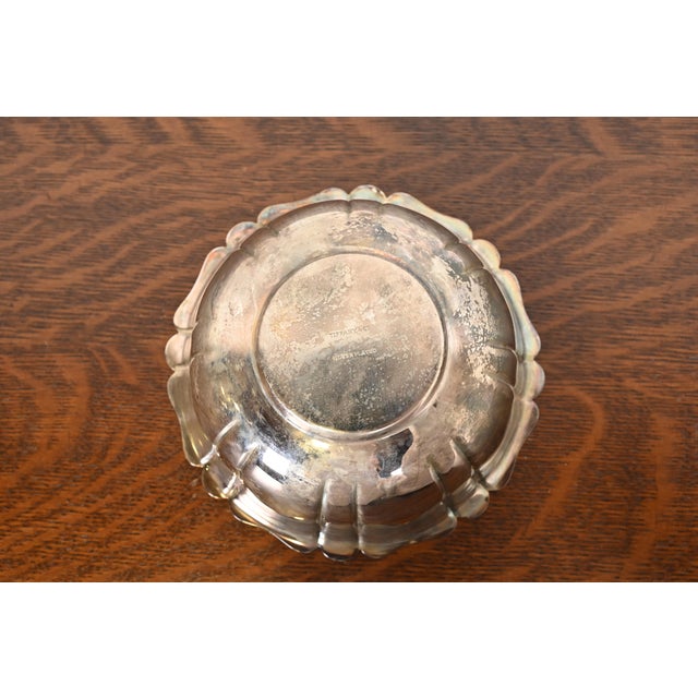 Metal Tiffany & Co. Antique Art Deco Silverplate Bowl For Sale - Image 7 of 10