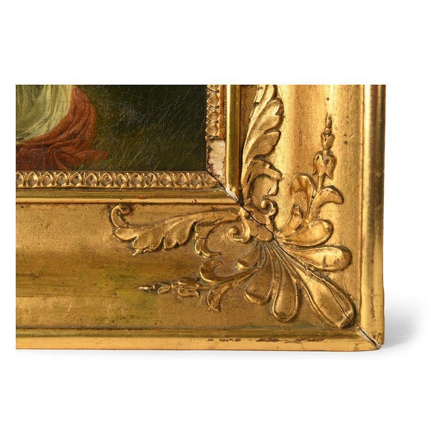 French School Artist, Reading in the Woods, Late 18th Century, Oil Painting, Framed For Sale - Image 3 of 4