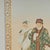 Large Oriental Style Painting of Figures in a Garden For Sale - Image 4 of 12