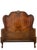 An elegant antique French Louis XV style twin bed crafted in beautifully figured flame mahogany with graceful serpentine...