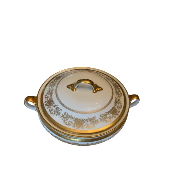 1970s Aynsley Imperial Gold Fine Bone China Estate Collection 130 Pc for 12 Teapot Coffee Pot Platters Staffordshire For Sale - Image 9 of 12