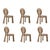 Not Yet Made - Made To Order Mary II Dining Chairs in Wood or Lacquered Legs by Ottiu, Set of 6 For Sale - Image 5 of 5